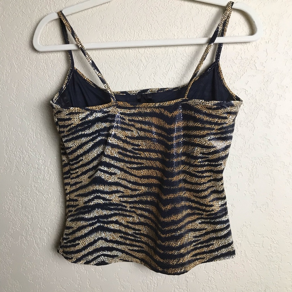Carol Wior Animal Print Tankini Swim Top Size Med - Picture 3 of 8